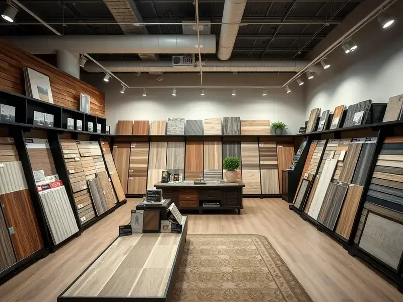 AALflooring showroom with flooring samples