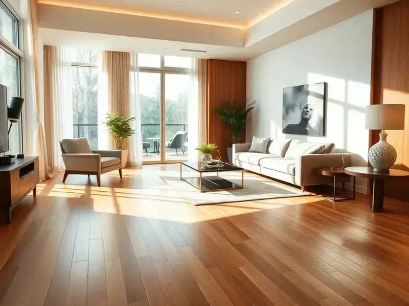 Hardwood flooring installation in Grants Pass living room