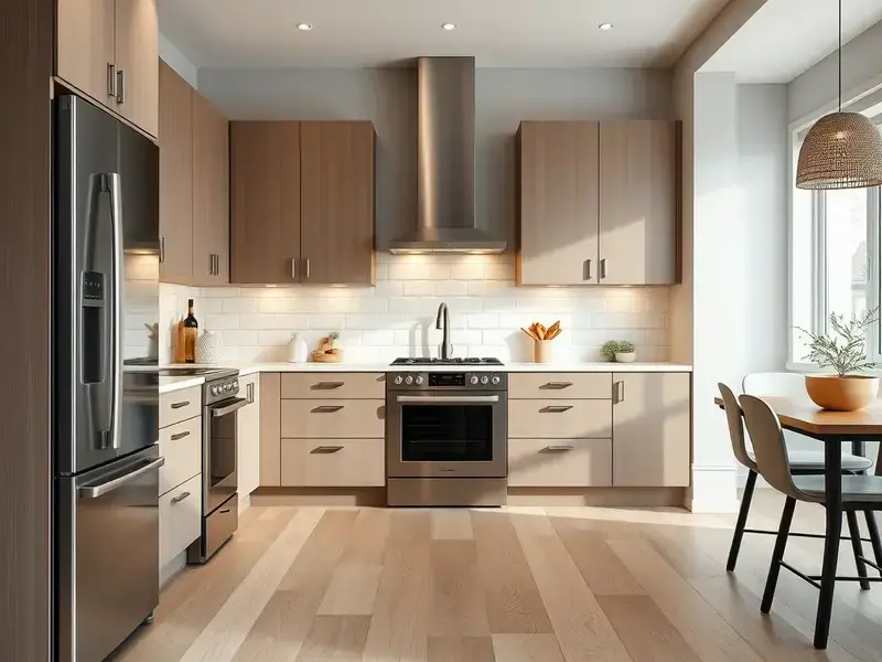 Luxury vinyl plank kitchen installation in Medford